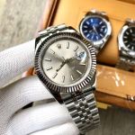 Rolex Stainless Steel 8215 Atuomatic Movement Grey 41MM Watch
